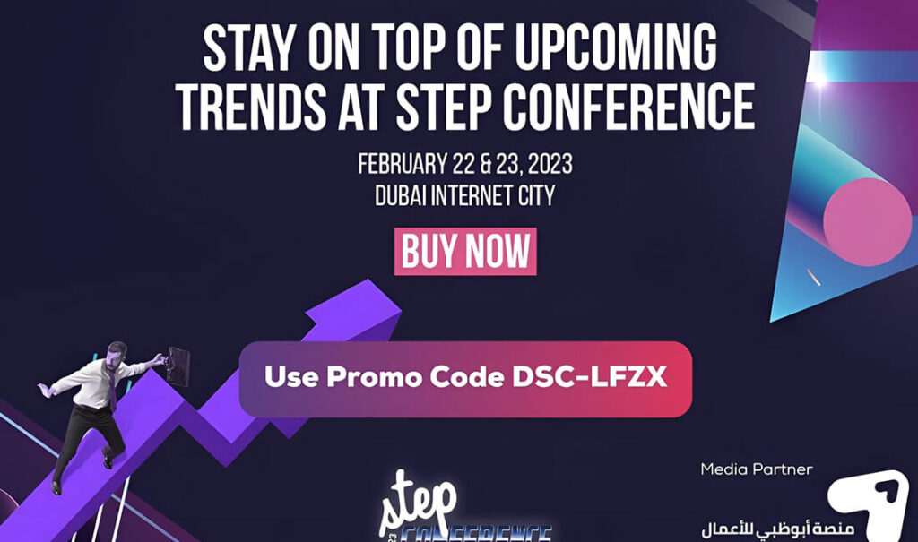 Step Conference Dubai 2023 promo code Accurate Middle East Research
