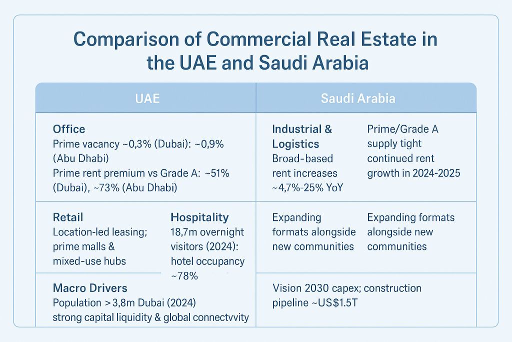 Commercial Real Estate Market in the UAE and Saudi Arabia
